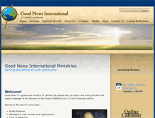 Tablet Screenshot of goodnewsinternational.net